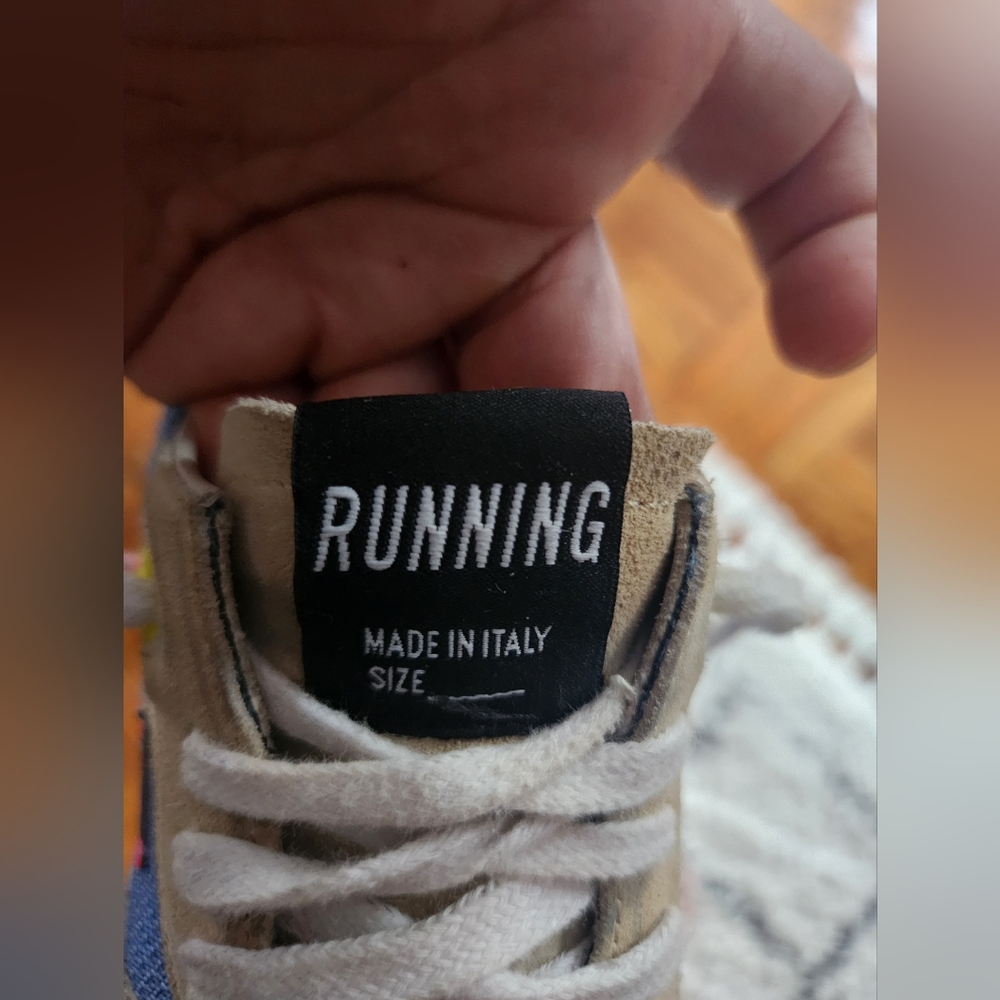 Golden Goose Running Size 39 Sneakers Beige and Blue - Picture 2 of 16